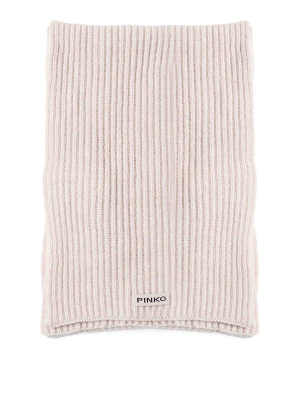 Pinko: scarves - Ribbed Wool Scarf