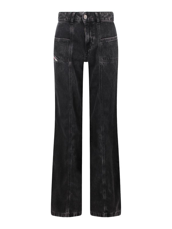 DIESEL: Bootcut - Bootcut Jeans - Schwarz