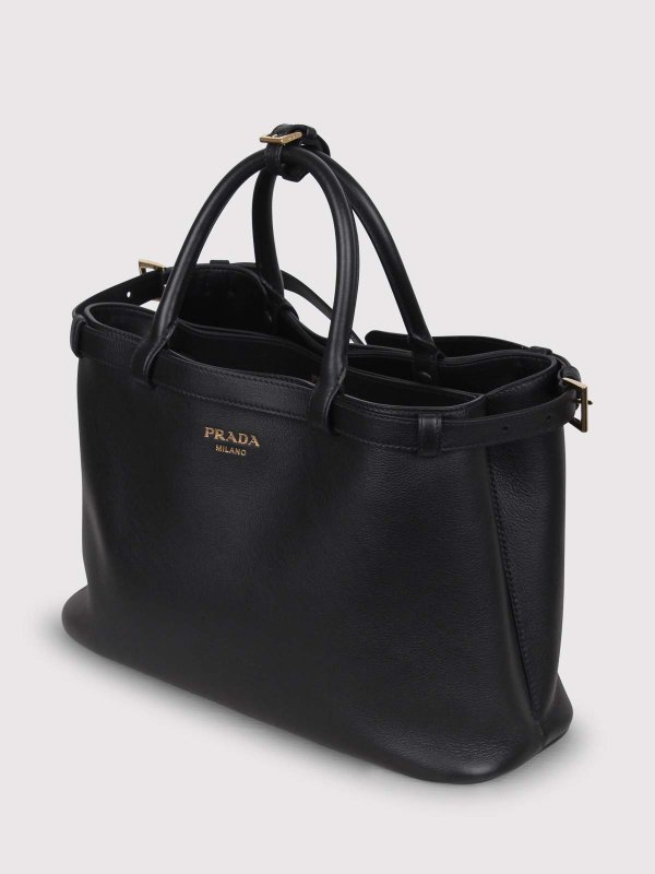 Medium bag with buckle and double handle shop online: PRADA