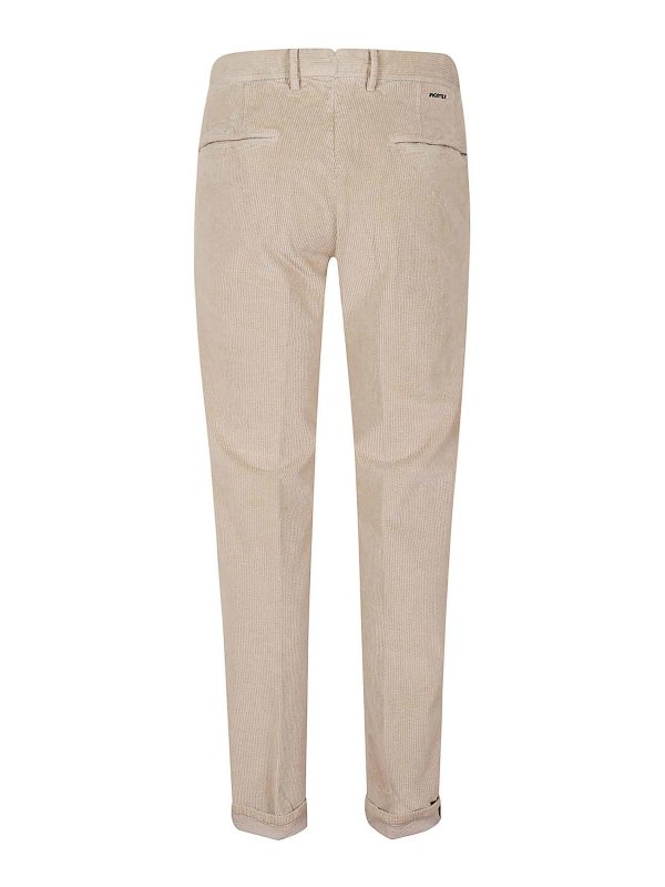 INCOTEX: casual trousers online - Slim fit stretch corduroy pants