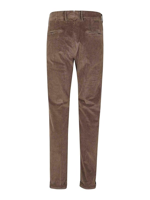 INCOTEX: casual trousers online - Slim fit stretch corduroy pants