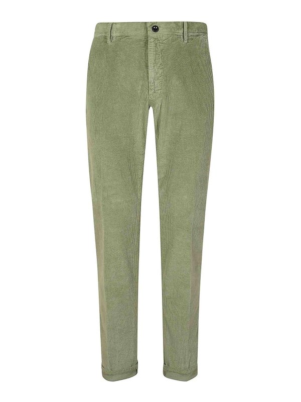 INCOTEX: casual trousers - Slim fit stretch corduroy pants