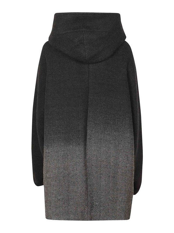 YOHJI YAMAMOTO: Manteaux au genou online - Manteau Au Genou - Noir