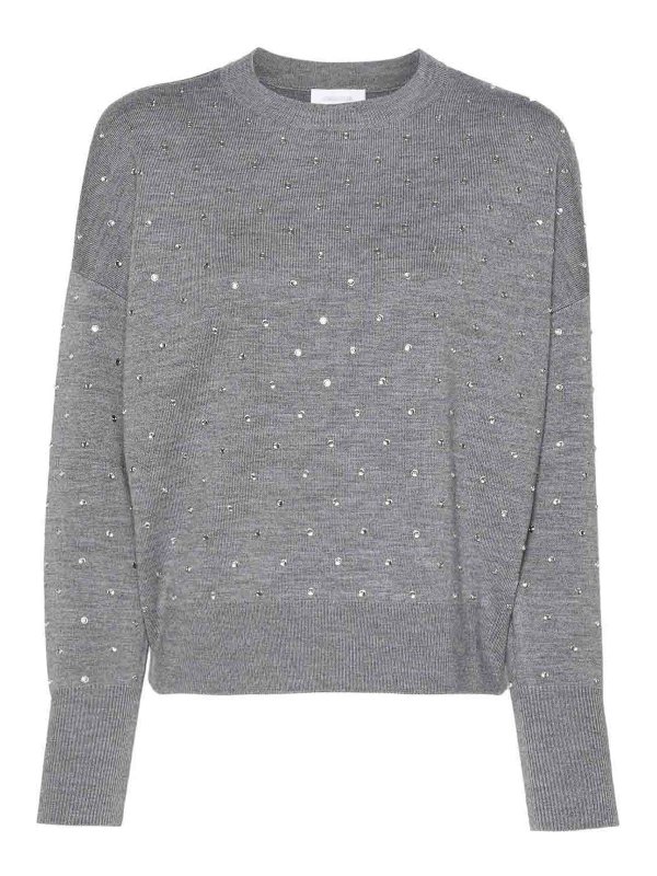 PACO RABANNE: boat necks - Crystals sweater