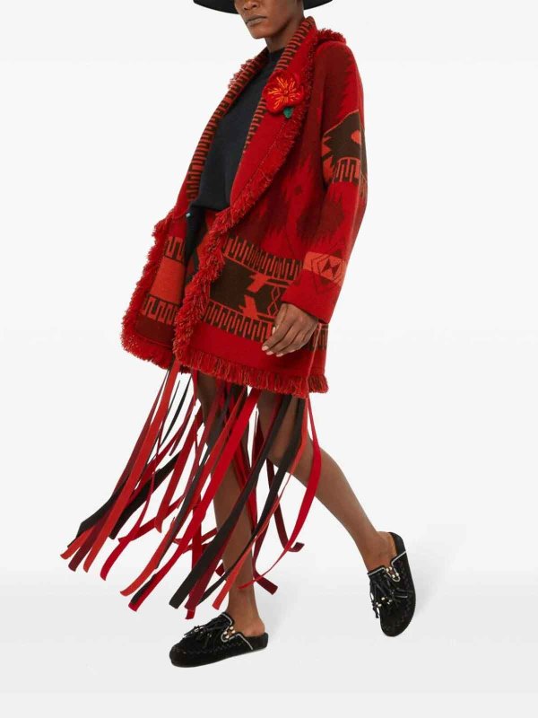 ALANUI: cardigans online - Icon Jacquard Cardigan
