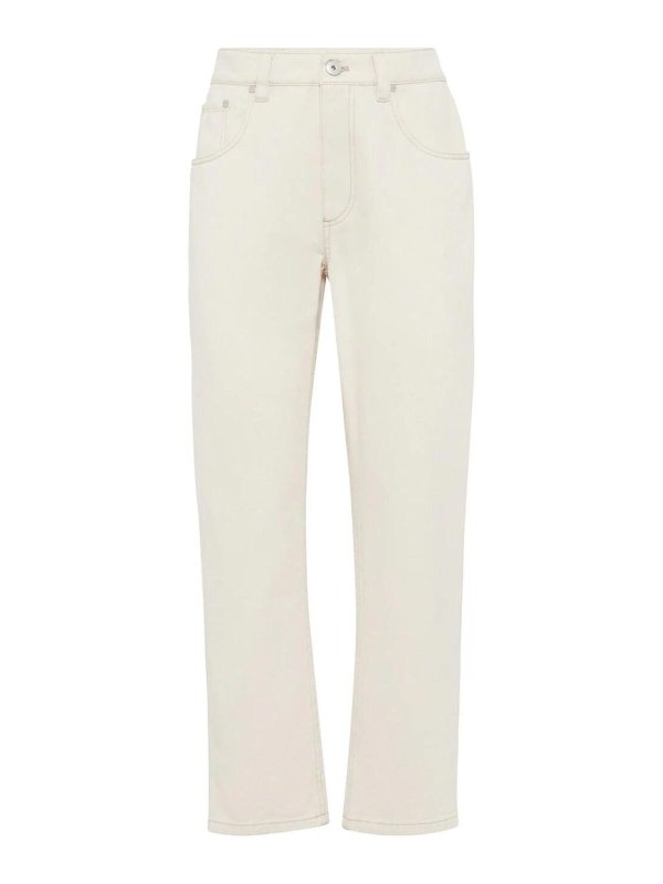 BRUNELLO CUCINELLI: straight leg jeans - Five Classic Pockets Denim Trousers