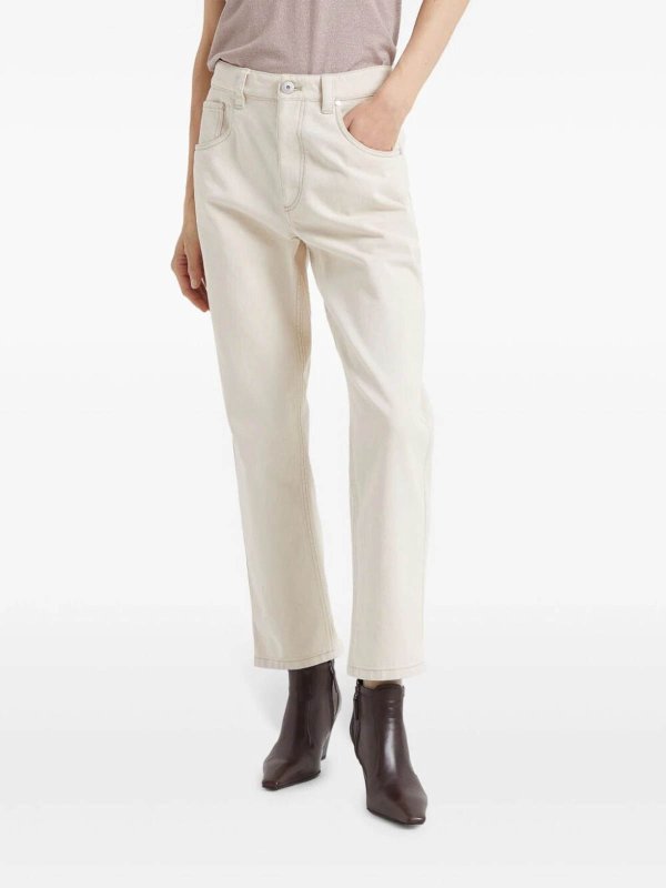 BRUNELLO CUCINELLI: straight leg jeans online - Five Classic Pockets Denim Trousers