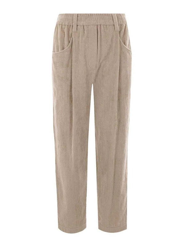 BRUNELLO CUCINELLI: Pantalones casual - Pantalón Casual - Beis