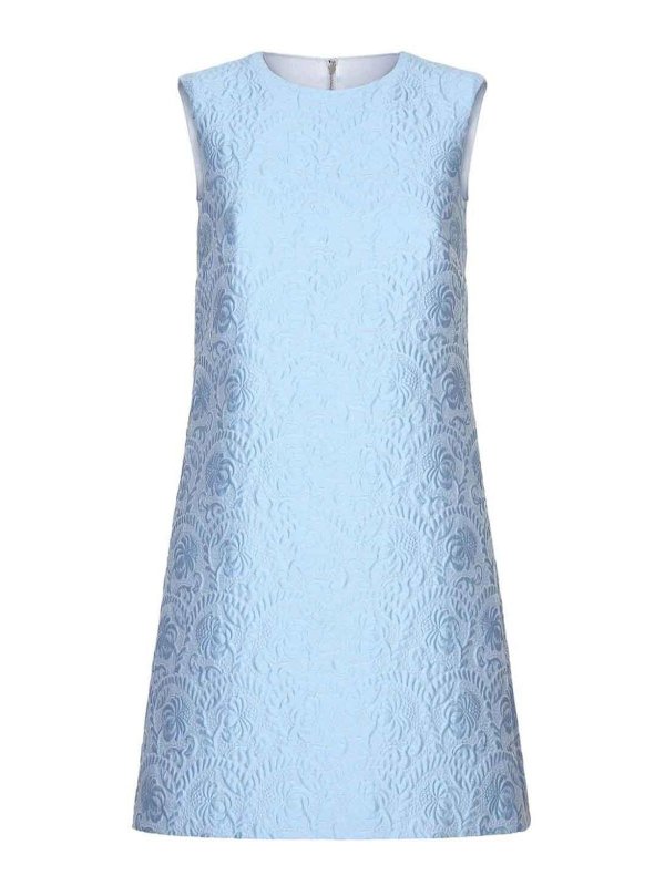 DOLCE & GABBANA: ニーレングスドレス - 膝丈ドレス - ライトブルー