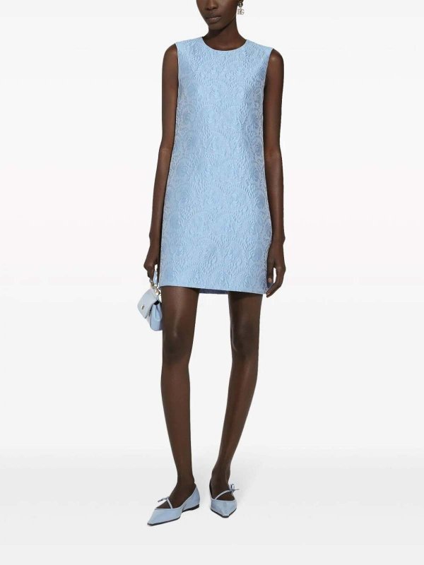 The Best Shops DOLCE & GABBANA: ニーレングスドレス - 膝丈ドレス - ライトブルー