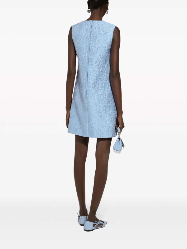 膝丈ドレス - ライトブルー shop online: DOLCE & GABBANA