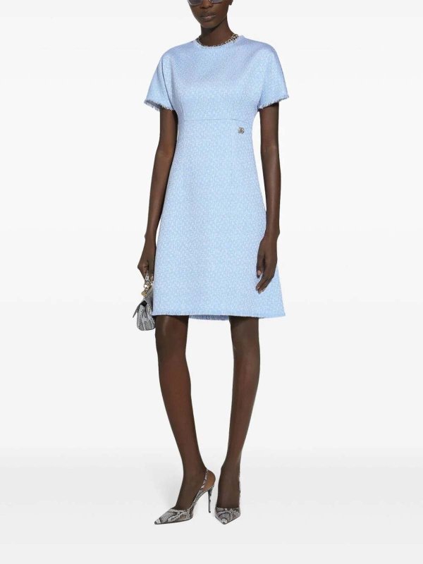 DOLCE & GABBANA: knee length dresses online - Boucle Dress