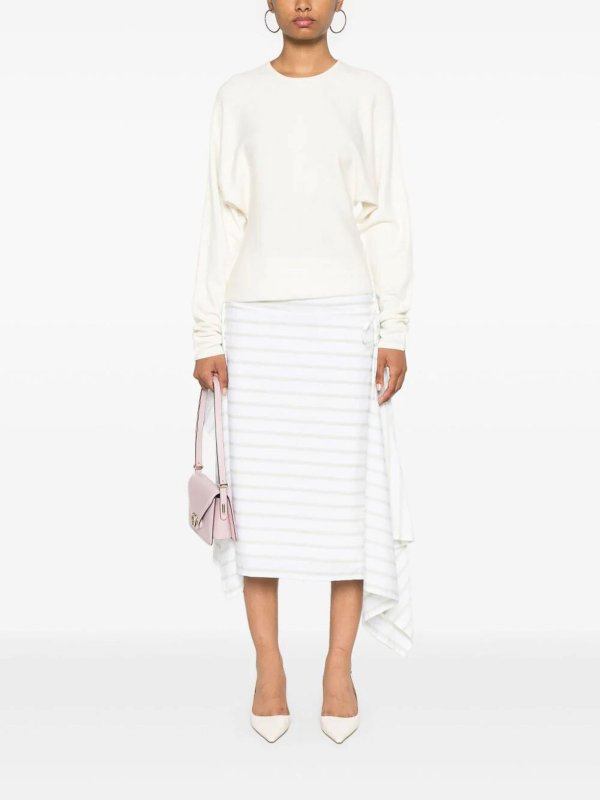 The Best Shops GABRIELA HEARST: Pull col rond - Pull Col Rond - Blanc