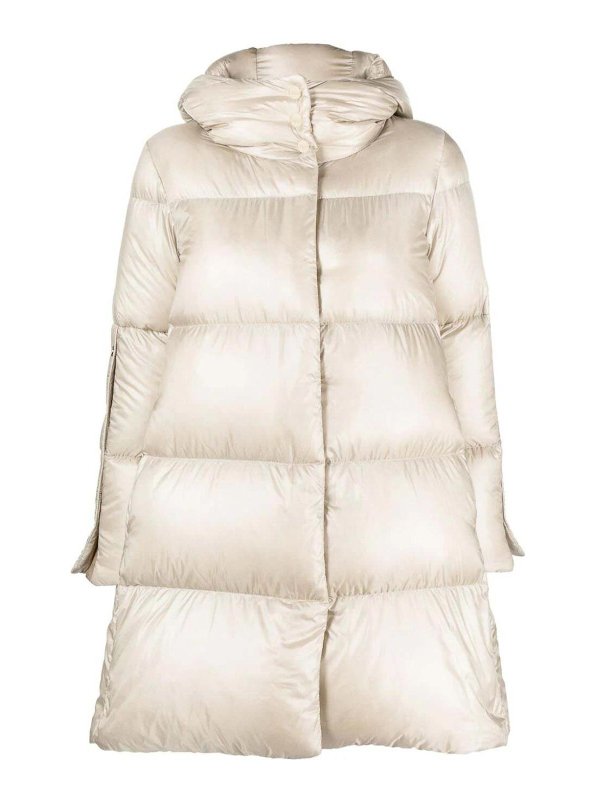 HERNO: Lange Daunenmäntel - Daunenmantel - Beige