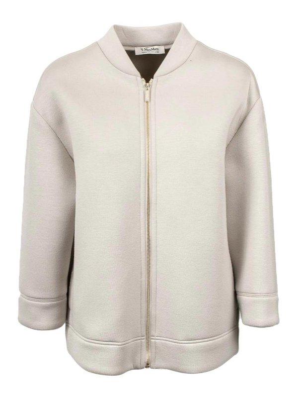 Max Mara: bombers - Logo bomber jacket