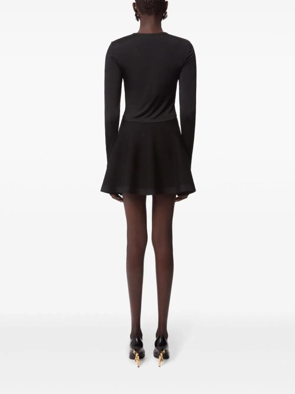 膝丈/ミディスカート - 黒 shop online: NINA RICCI