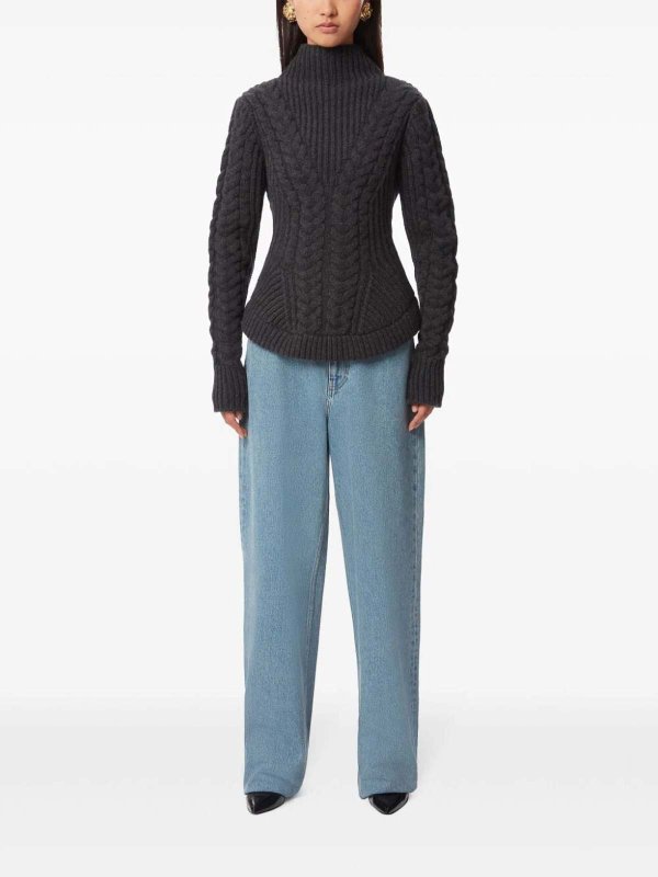 The Best Shops NINA RICCI: Col roulé & Col polo - Pull Col Roulé - Gris