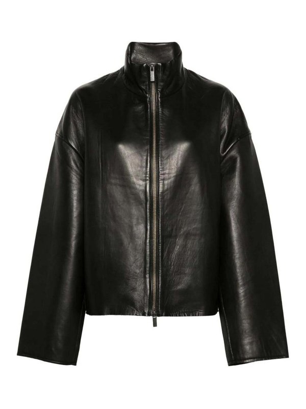 REMAIN Birger Christensen: レザージャケット - レザージャケット - 黒