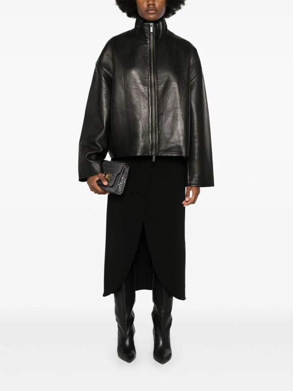 The Best Shops REMAIN Birger Christensen: レザージャケット - レザージャケット - 黒