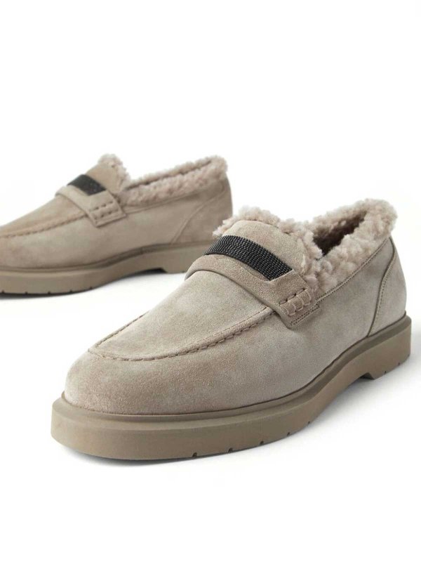 BRUNELLO CUCINELLI: Mokassins und Slippers online - Mokassins - Beige
