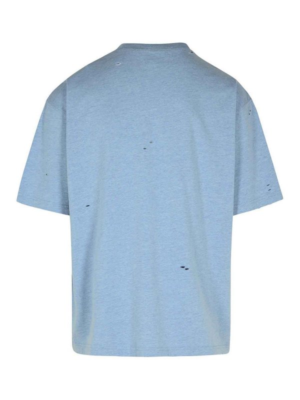 Acne Studios: T-shirts online - T-Shirt - Hellblau