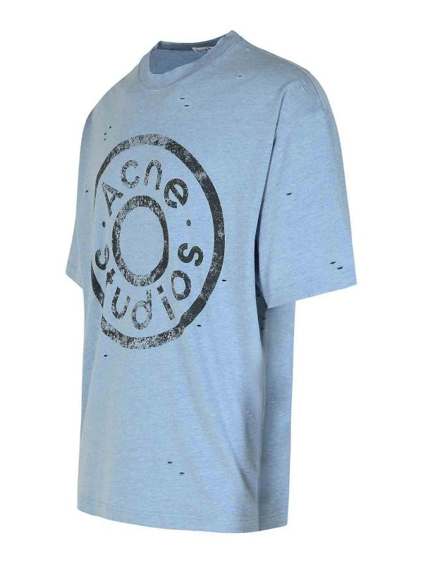 The Best Shops Acne Studios: T-shirts - T-Shirt - Hellblau