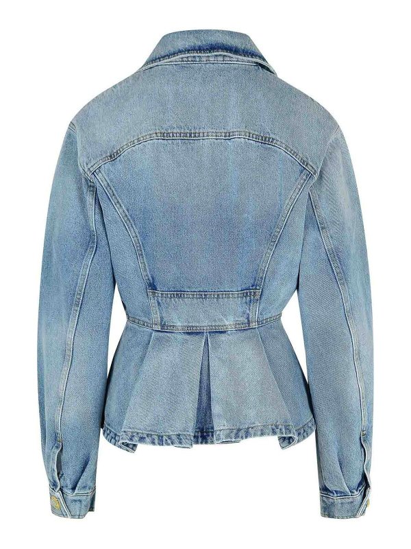 Balmain: giacche denim online - Giacca di jeans azzurra