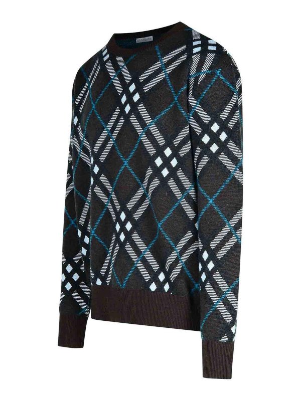 The Best Shops BURBERRY: Strickpullover mit Rundhalsausschnitt - Rundhalspullover - Grün