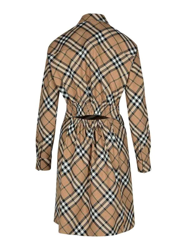 BURBERRY: ニーレングスドレス online - 膝丈ドレス - ベージュ
