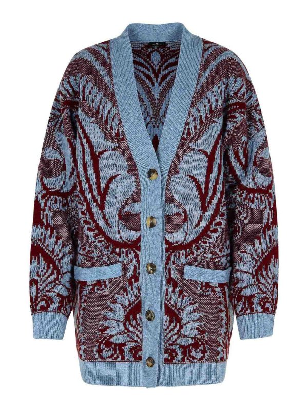 ETRO: cardigans - Multicolor Wool Cardigan