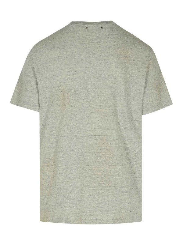 GOLDEN GOOSE: t-shirts online - Gray Cotton T-Shirt