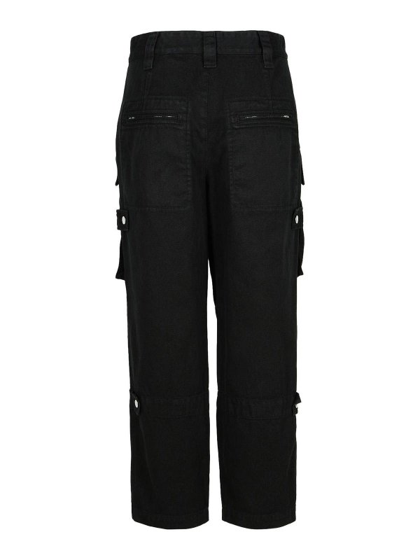 ISABEL MARANT: casual trousers online - Jannick Black Cotton Pants