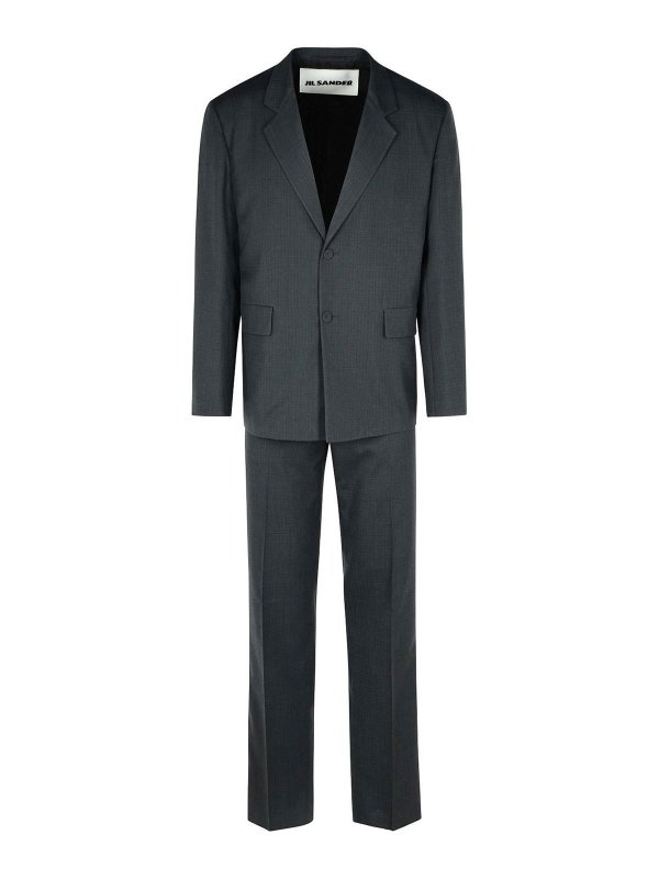 JIL SANDER: formal suits - Grey Wool Suit