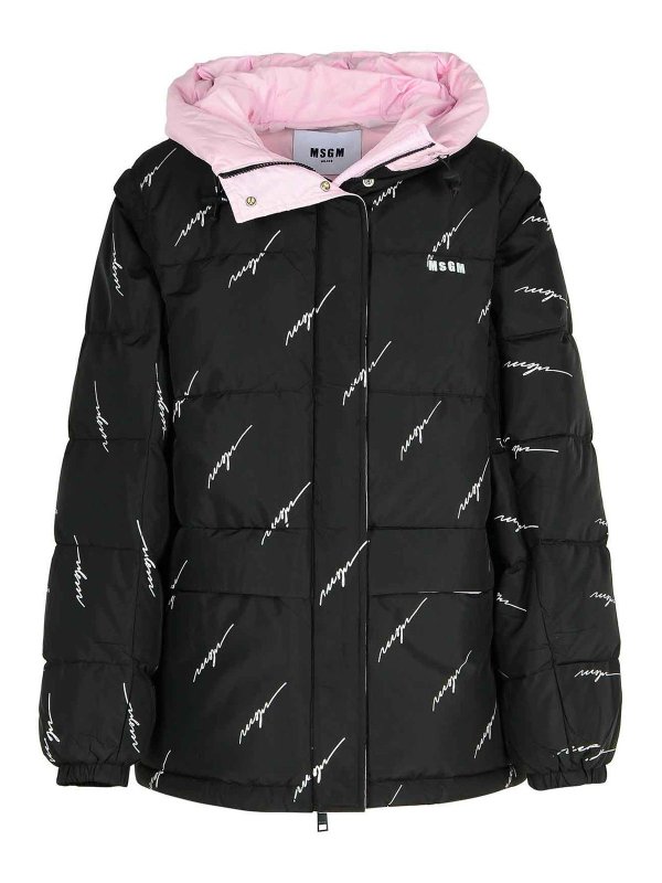 m.s.g.m.: Chaquetas y Chaquetones acolchados - Chaqueta Alcochada - Negro