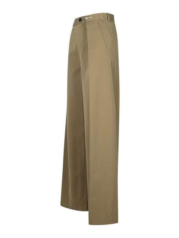 The Best Shops MM6 MAISON MARGIELA: casual trousers - Beige Polyester Blend Trousers
