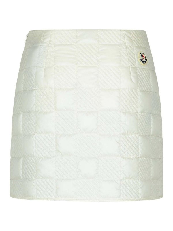 MONCLER: mini skirts online - Cream Polyamide Miniskirt