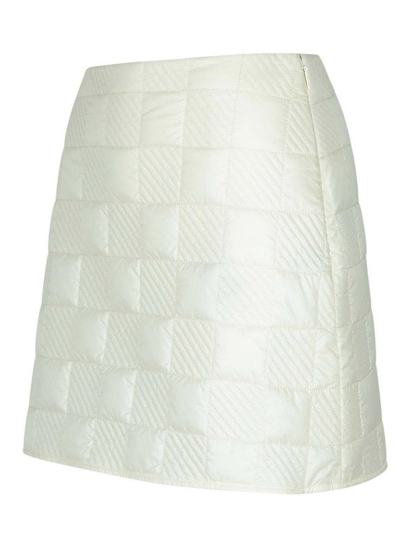 The Best Shops MONCLER: mini skirts - Cream Polyamide Miniskirt