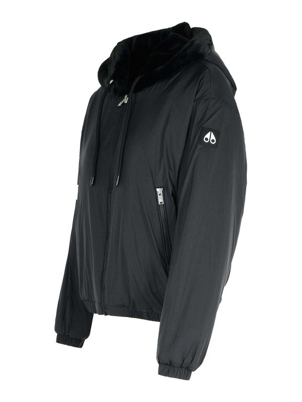 The Best Shops MOOSE KNUCKLES: padded jackets - Eaton Bunny Black Polyester Down Jacket