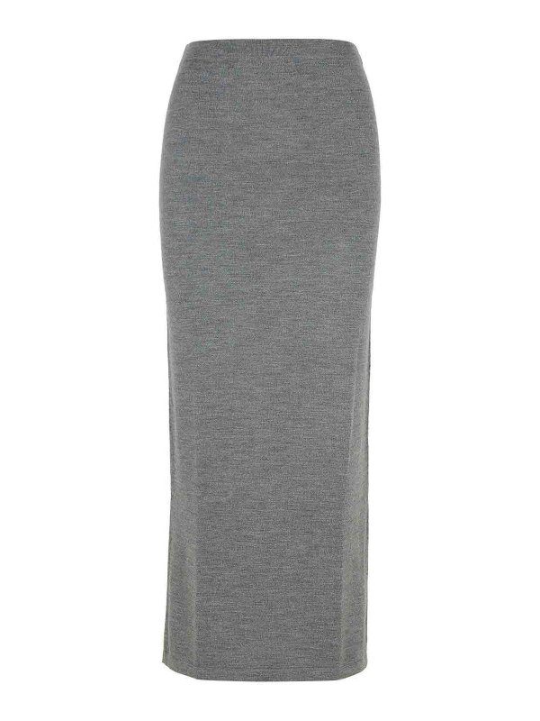 MOSCHINO: Jupes midi et au genou - Jupe Midi - Gris