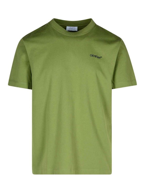 OFF-WHITE: T-shirts - T-Shirt - Vert