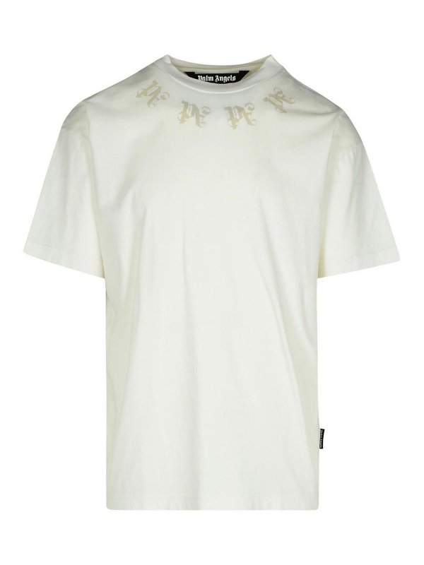 Palm Angels: T-shirts - T-Shirt - Weiß