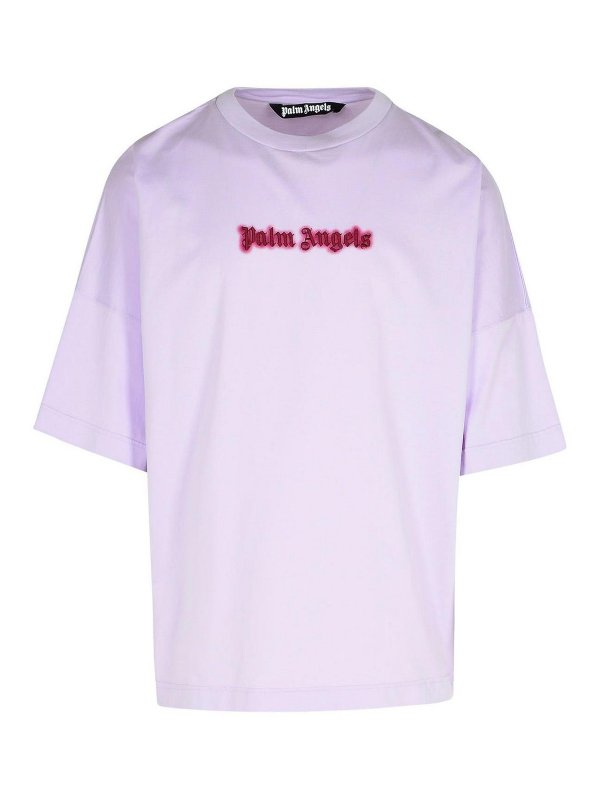 Palm Angels: T-shirts - T-Shirt - Violet Clair
