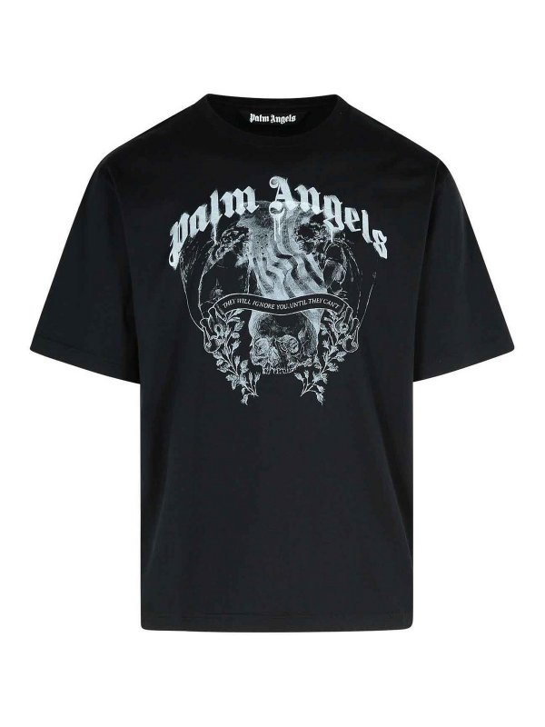 Palm Angels: T-shirts - T-Shirt - Schwarz