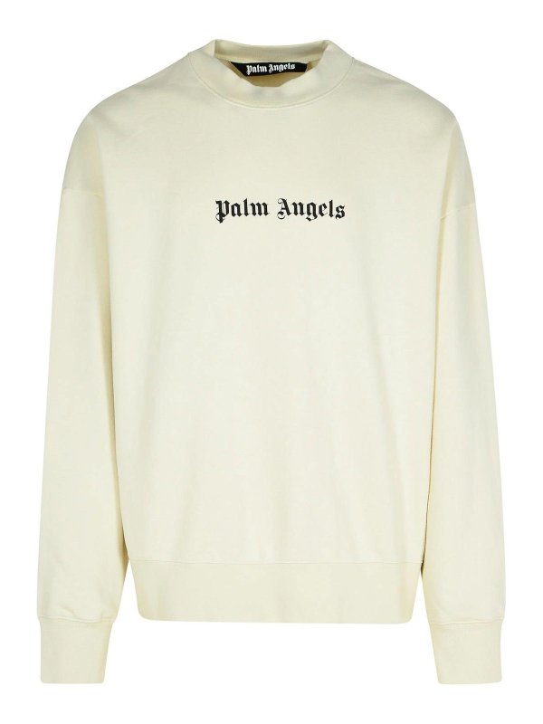Palm Angels: Sweatshirts und Pullover - Sweatshirt - Creme