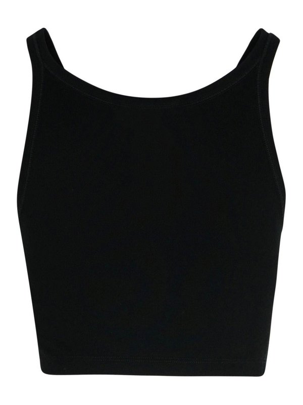 Palm Angels: Top e canotte online - Top in cotone nero