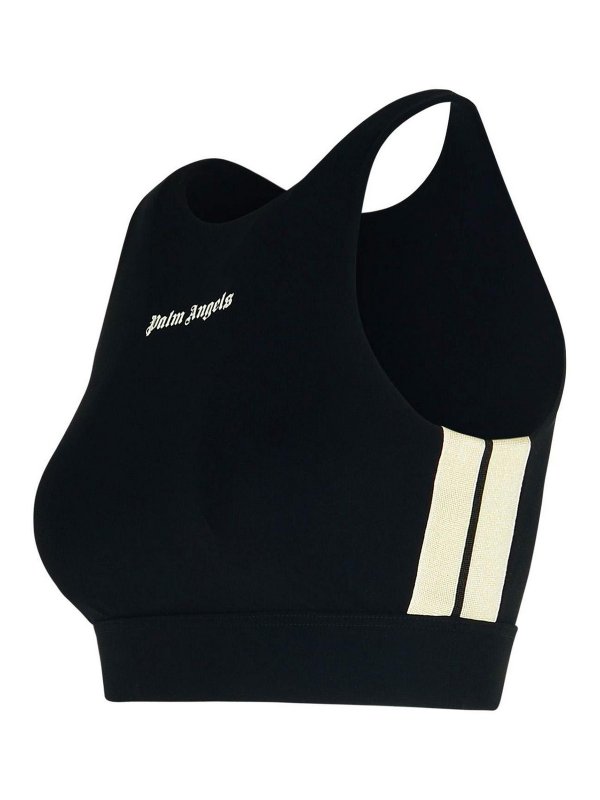 The Best Shops Palm Angels: Tops & Tank tops - Training Black Polyamide Blend Top