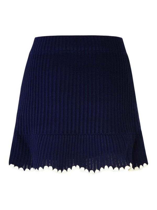 Self Portrait: Knielange und Midi Röcke online - Midirock - Dunkelblau