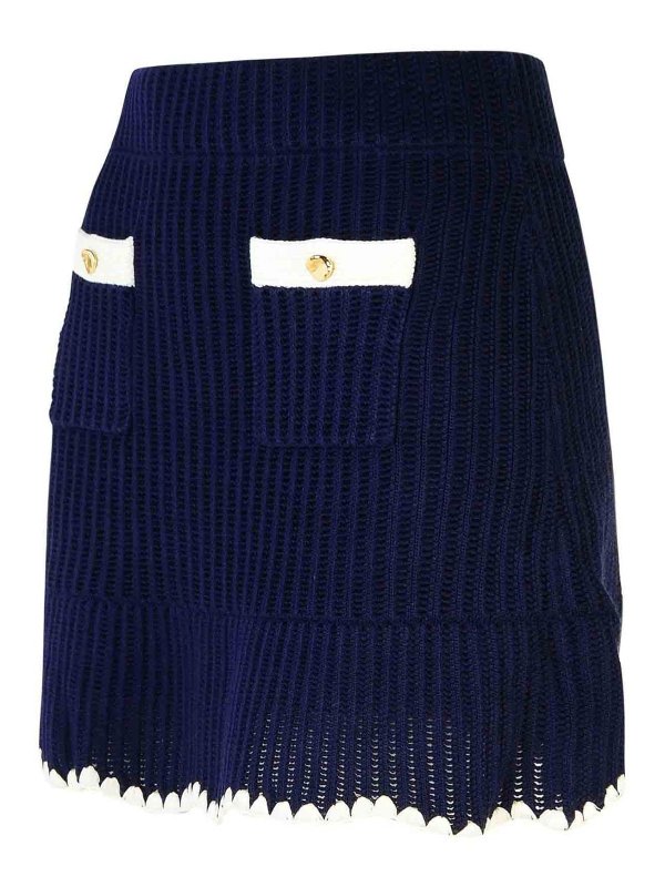 The Best Shops Self Portrait: Knielange und Midi Röcke - Midirock - Dunkelblau