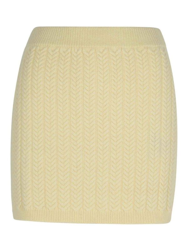 SPORTMAX: ニーレングススカート＆ミディ丈 - 膝丈/ミディスカート - 白