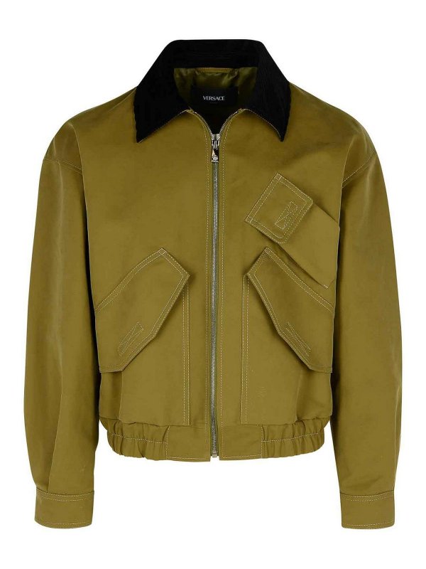 VERSACE: Chaquetas Bomber - Chaqueta Bomber - Verde